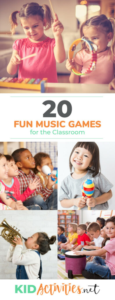 Một bộ sưu tập các trò chơi âm nhạc thú vị cho lớp học. Tuyệt vời cho việc giảng dạy và thu hút trẻ em trong chủ đề âm nhạc.
