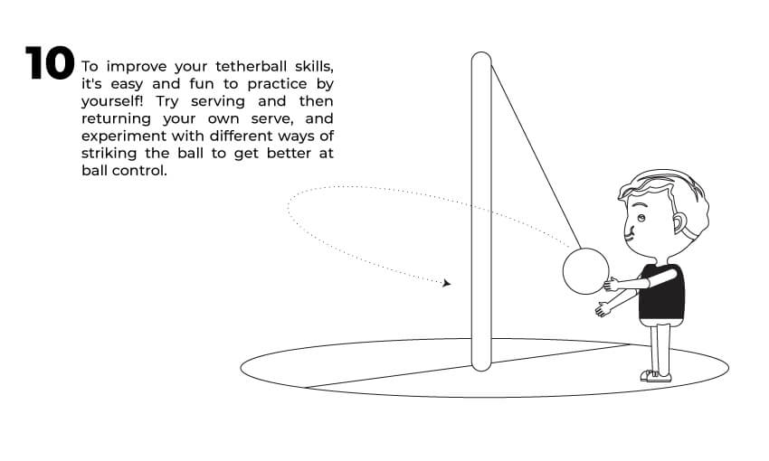 The tenth rule of tetherball play.
