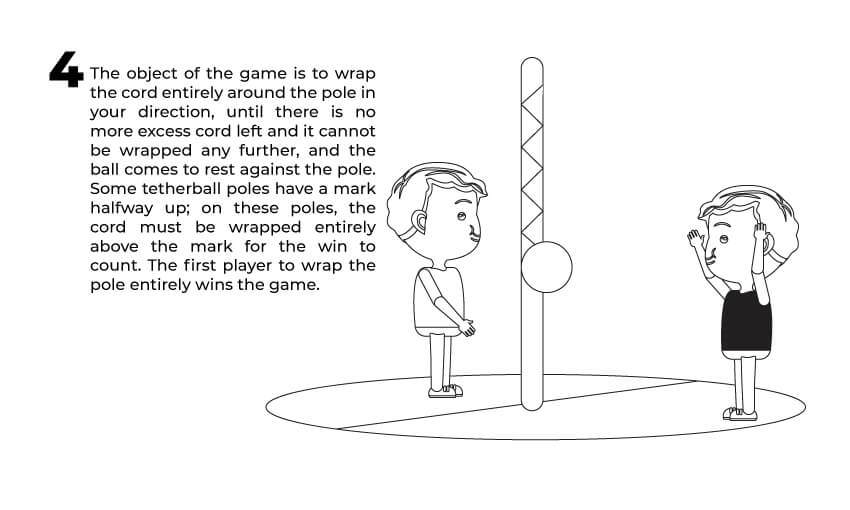 The fourth rule of tetherball play.