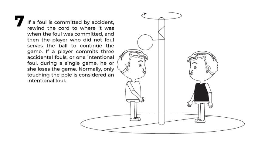The seventh rule of tetherball play.