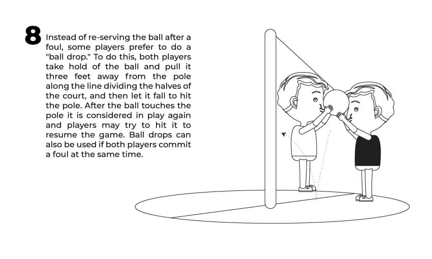 The eighth rule of tetherball play.