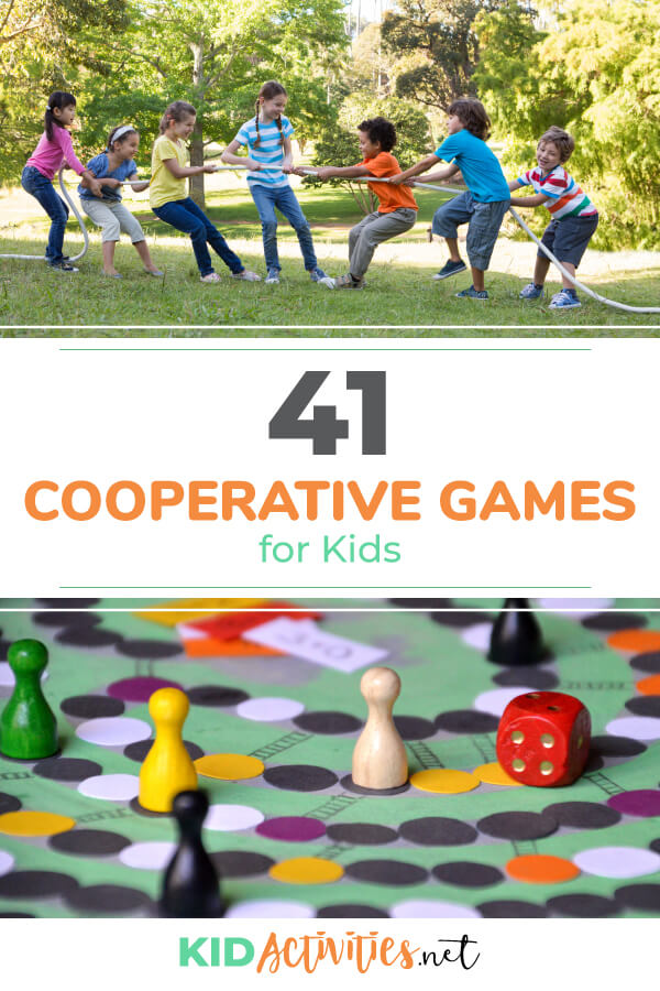 A collection of 41 cooperative games for kids. These games are great at building the skill of team work and cooperation.