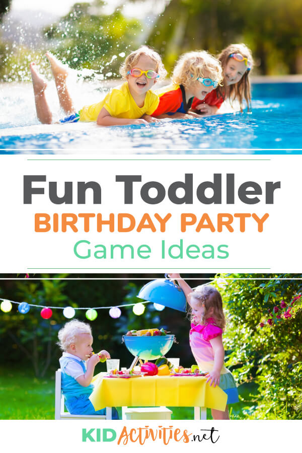 A collection of fun toddler birthday party game ideas.